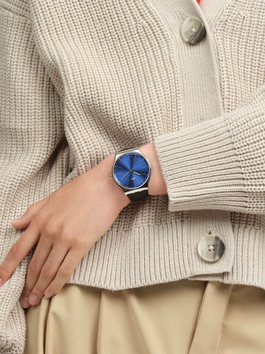 Swatch, металлические часы для школьников, Швейцария, легкий роскошный стиль, подходит для студента, подарок на день рождения