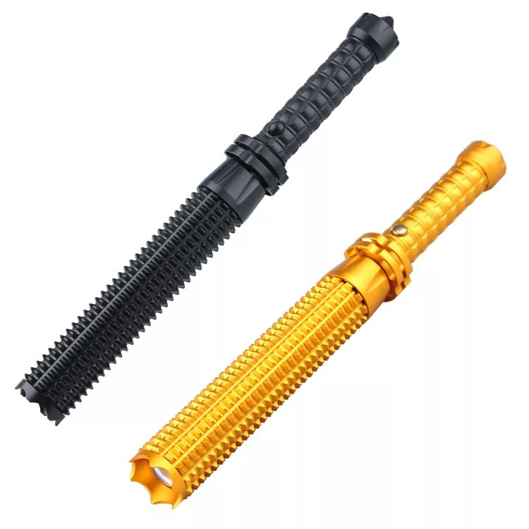 High quality telescopic mace flashlight Waterproof strong light multi-functional tactical extended security self-defense stick flashlight
