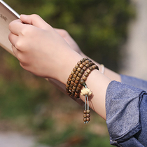 Jade Sandalwood Authentic Green Sandalwood Bracelet 108 Purple Sandalwood Transit Beaded Pearl Bracelet 68mm Men and women Candida Everest