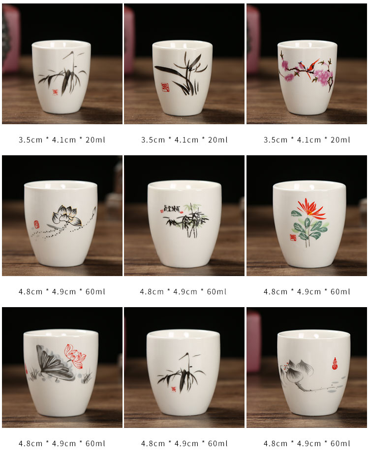Hộ gia đình gốm sứ truyền thống Trung Quốc nhỏ rượu vang trắng rượu vang vàng rượu sake rượu mạnh ly thủy tinh ly rượu whisky cao cấp