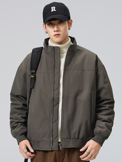 Pure 90 duck down down jacket men's winter American style thickened windproof and warm flight jacket short stand collar jacket