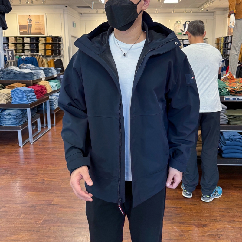 25 Autumn/Winter New Tommy Hilfiger Men's Casual Fashion Windproof Waterproof Hooded Jacket