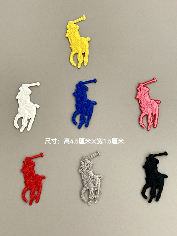 Embroidered Fabric Patch with Horse Riding Paul Logo, Sew-On or Iron-On Patch for Clothing, Hole Repair, down Jacket, T-Shirt, Sweatshirt Embroidered Fabric Patch with Horse Riding Paul Logo, Sew-On or Iron-On Patch for Clothing, Hole Repair, down Jacket, T-Shirt, Sweatshirt