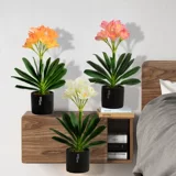 Нежная орхидея бонсай моделирование поддельные фальшивые цветочные набор зеленые растения Внутренняя гостиная телевизор xuangance Место места в баре декоративные цветы