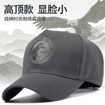 Mens hat Spring and autumn new trends fashion Duck Tongue Cap Mens Youth Tide Sign Baseball Cap Old Eagle Big Code High Top Hat