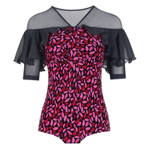 Danbaoluo Latin dance tops dance clothes classic V-neck slim jumpsuits womens adult clothing practice clothes mid-sleeves