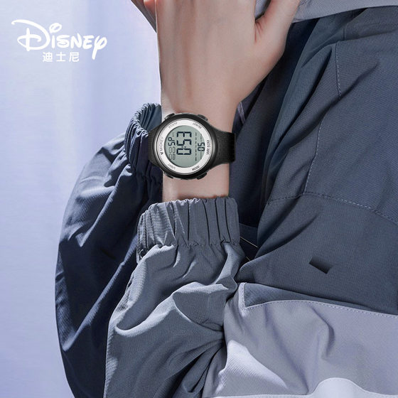 Disney/Disney waterproof sports children's electronic watch 229 Mickey stain-resistant strap large plate luminous