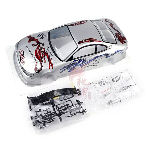 1:10 Скорость оболочка автомобиля Дрифтируя король автомобиль оболочка HSP94123 вишневый цветок D3 D4 Drifting Model Model Car Shell Lamp Lamp Wing