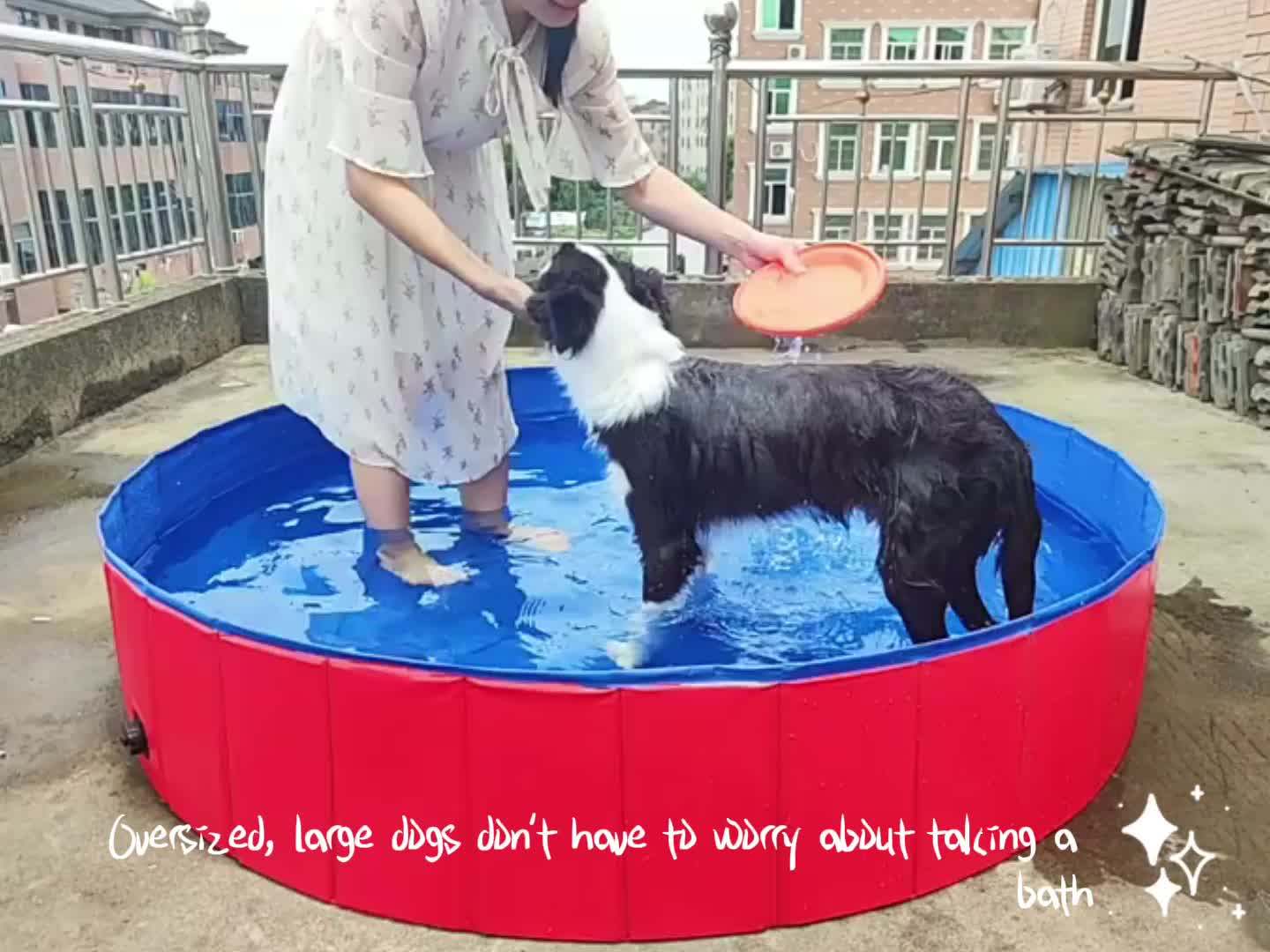 Foldable Waterproof Pet Pool Perfect for All-Season Use