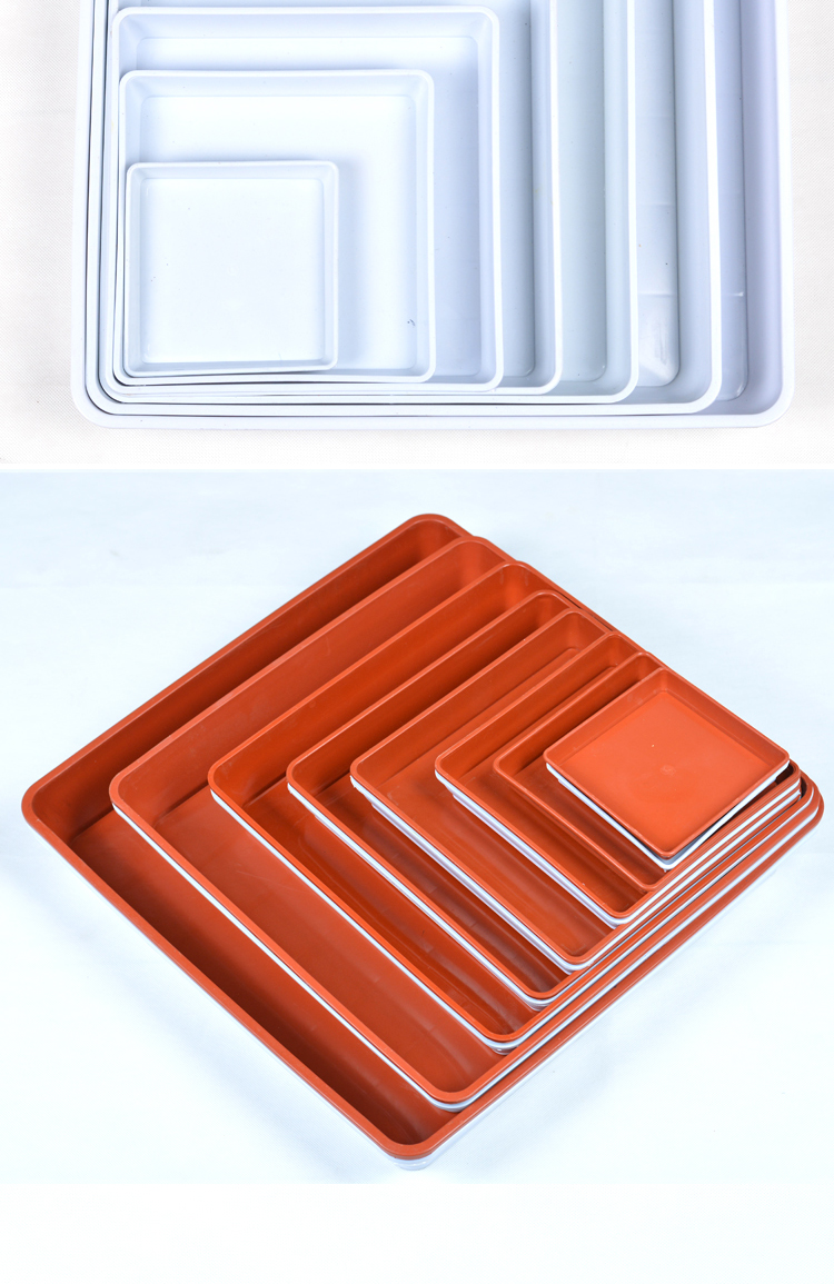 Rong I pot tray under the deep water from meat to receive more square square plastic flower receptacle solid base