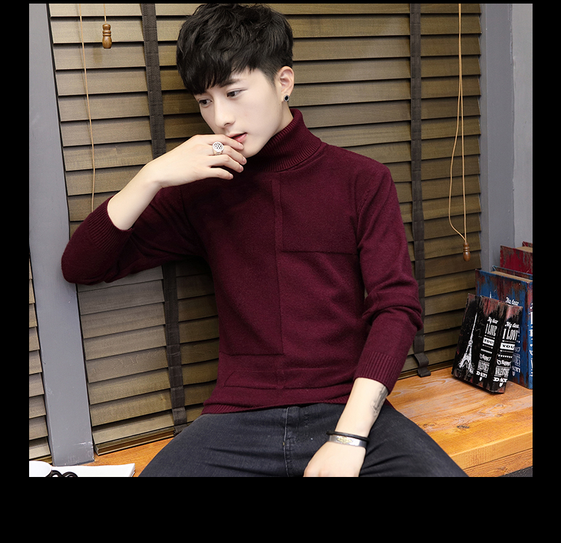 Thiếu niên 13 nam dòng quần áo 14 cộng với áo len cao cổ nhung dày 15 học sinh trung học cơ sở 18 tuổi học sinh trung học 17 áo len áo len nam