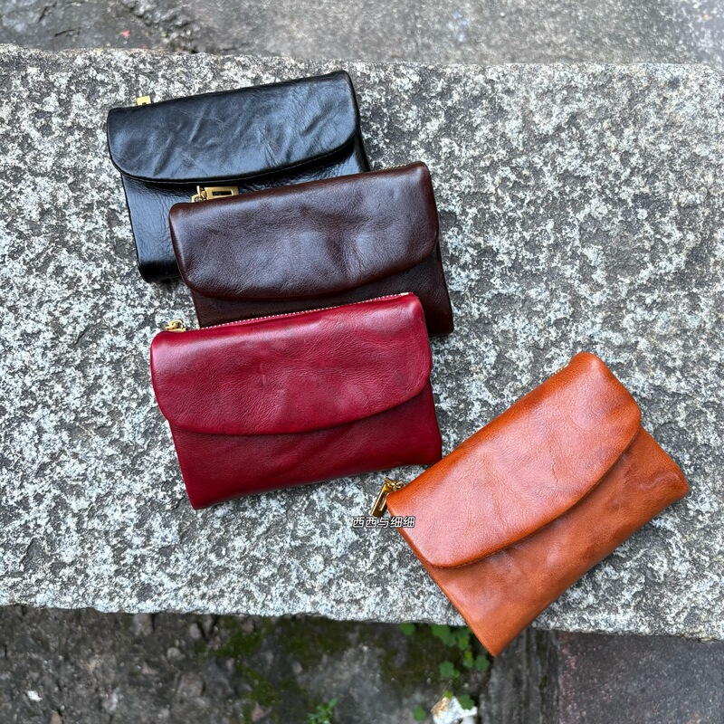 First-Layer Cowhide Small Wallet for Women, New Soft Leather Texture Wallet, Large Capacity Creative Clutch Bag, Multi-Compartment Card Holder First-Layer Cowhide Small Wallet for Women, New Soft Leather Texture Wallet, Large Capacity Creative Clutch Bag, Multi-Compartment Card Holder