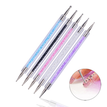 Beauty Nail Tools Suit Point Flowers Pen Medecine Pen Inlaid Drill Crystal Dot Flower Needle Hook Painting Polo Dot double head nail dot Decorated Pen