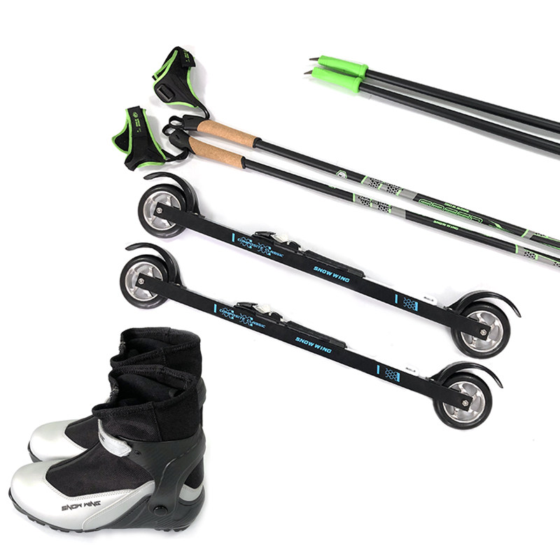 Freestyle dry land cross-country skiing equipment youth cross-country skiing (roller) cross-country skiing summer pulley