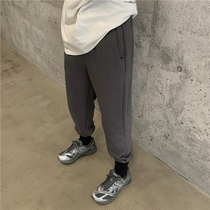 uniike greasy guest Port Wind three-color sports 9-point pants drawstring waist toe closure casual pants men Street tide