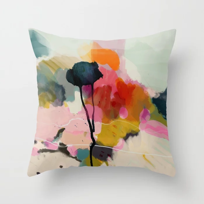 Gối Bắc Âu IKEA gối sang trọng in đơn giản đệm giường đặt mực trừu tượng phòng khách trở lại - Trở lại đệm / Bolsters goi sofa
