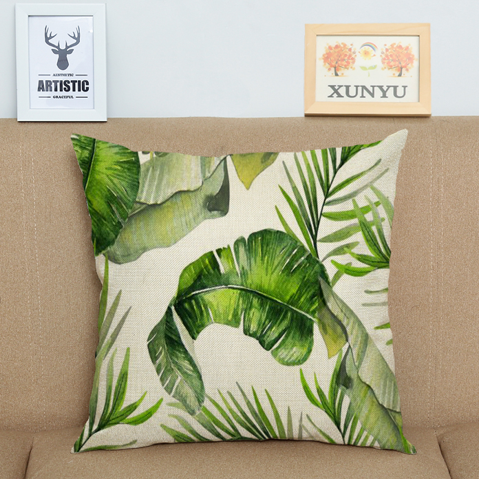 Gối in nhỏ phong cách nhiệt đới tươi lanh đệm văn phòng thắt lưng gối sofa gối phong cách Mỹ phòng khách trở lại - Trở lại đệm / Bolsters gối tựa ghế sofa