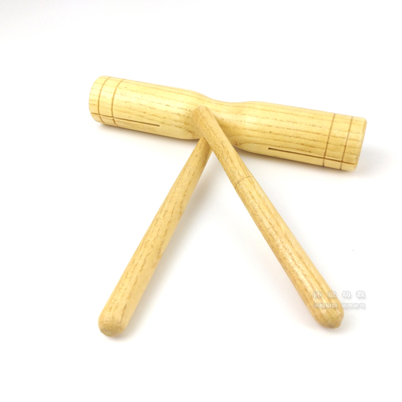 High-bass double-sound barrel Oriental baby-loving Orff music teaching aids baby early education toys children's percussion instruments