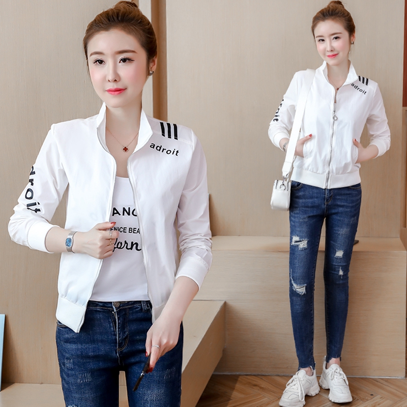 2022 autumn new Korean version of all-match tooling small jacket thin short early autumn coat baseball women's spring and autumn tide