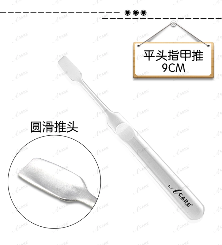Nĩa da chết tay cầm tròn bằng thép không gỉ ngoài thanh tẩy da chết đầu xiên cắt móng tay bộ dụng cụ sửa móng đặc biệt - Công cụ Nail