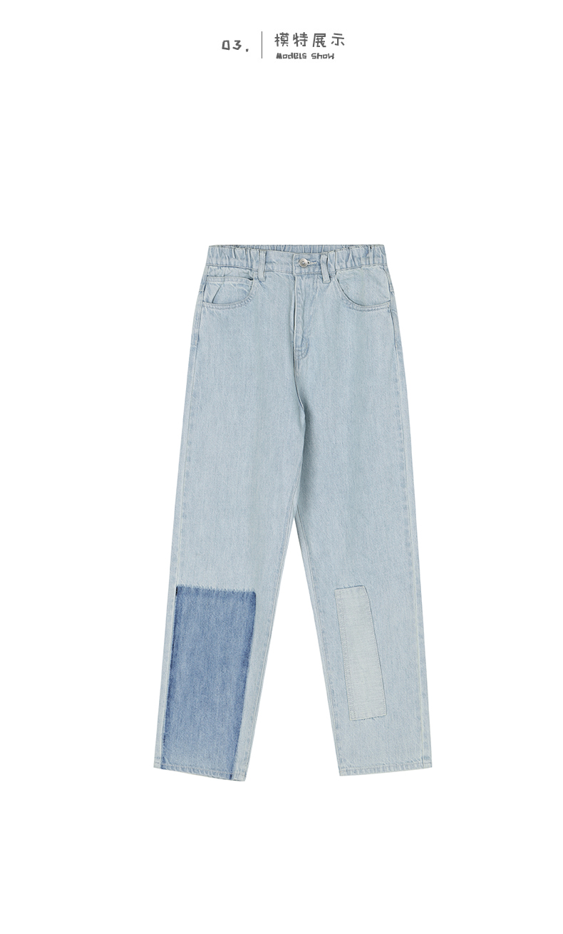 Pomme / Bành Ma 2019 thời trang thu đông cá tính cho bé trai và bé gái giặt quần jeans trung tính AHB31B89 - Quần jean quần jean lửng trẻ em