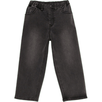 Pomme Pengma denim long pants old straight loose autumn and winter clothing for boys and girls Jiangnan cloth children
