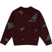 Sheep wool pomme pony pullover knitted sweater long-sleeved autumn and winter clothing for boys and girls Jiangnan cloth big children