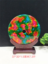 Exquisite Taiwan colorful jade safe buckle red jasper home decoration strange stone jade ornamental stone rough stone ornaments