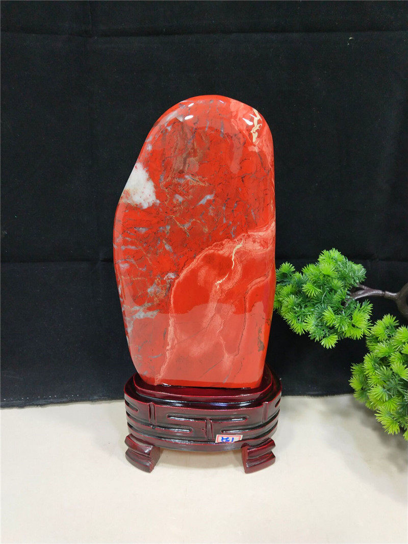 Boutique South Africa Red Bisoft jade Qiishi Stone Stones Original Stone Red Stone Pendulum Pieces Sightseeing Stone Collection Gifts