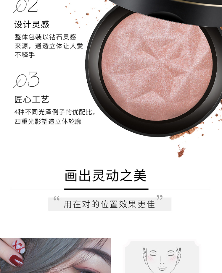 Spenny / Shi Pei Ni Jin Diamond Luxury Giảm béo và làm sáng da highlight mắt