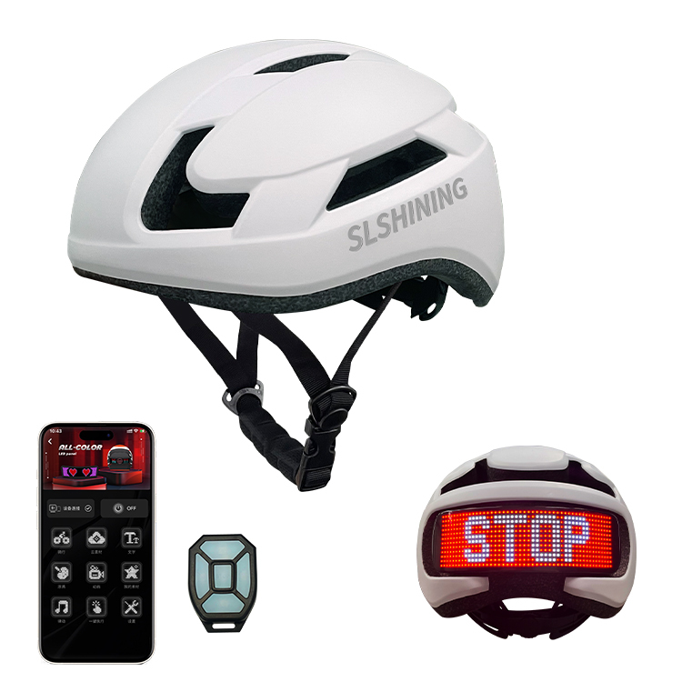 App Bluetooth Bicycle Cycling Helmet with Display Screen Smart Playable