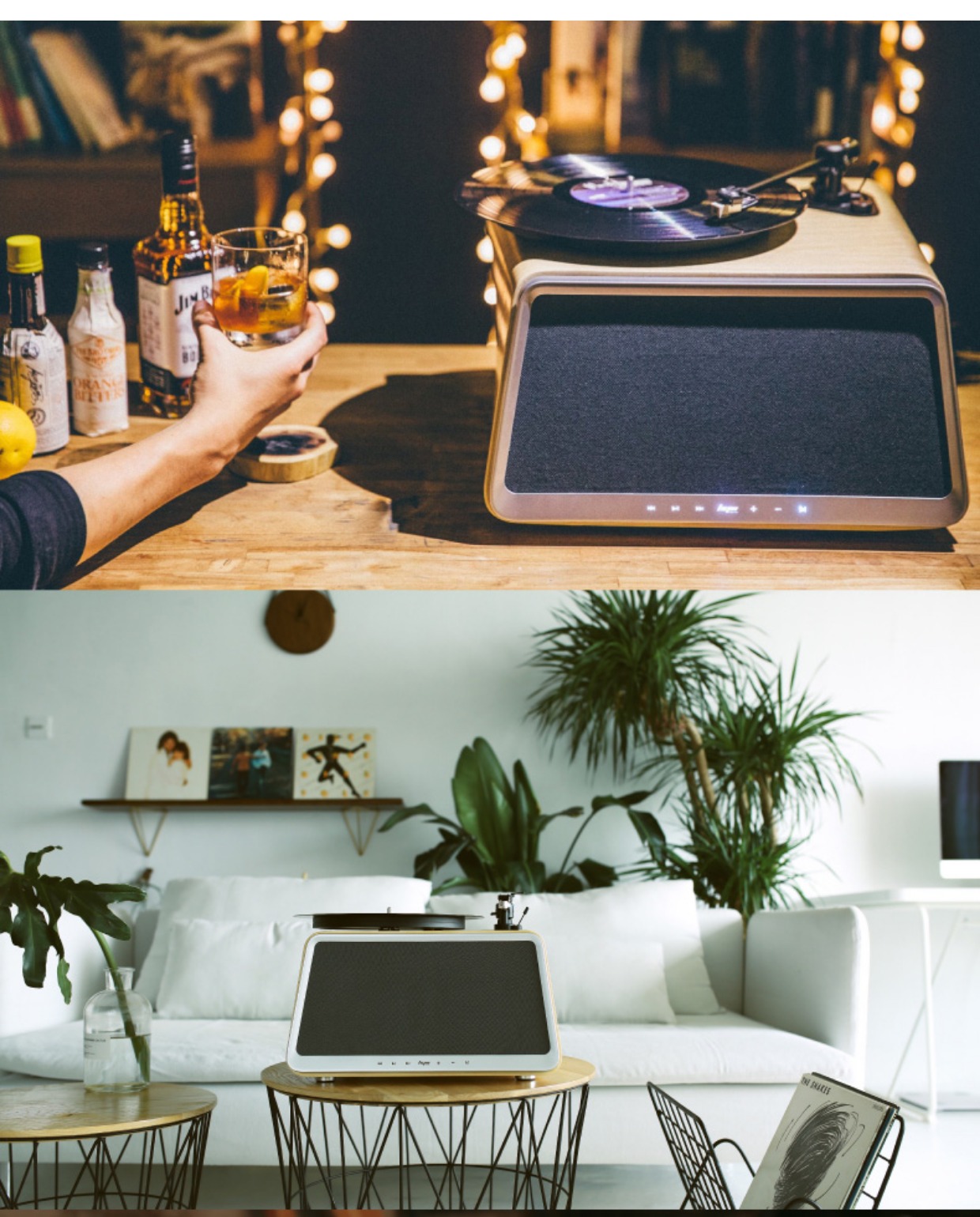 mâm đĩa than technics 嘿 âm nhạc máy ghi âm HYM-Seed vinyl không dây thông minh Bluetooth WIFi âm thanh retro - Máy hát máy phát nhạc đĩa than tiếng anh