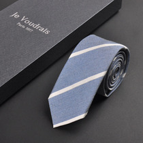 (France JV) mens silk tie dress business marriage narrow Korean version of work students 6cm gift box Z08
