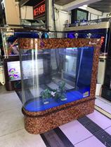 Bullet glass fish tank aquarium large 1 m 1 2 m 1 5 m living room fish tank bar ecological landscaping