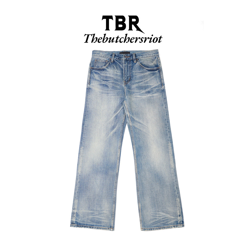 Tbr Dry Wind Mill Series 010 Irregular Scratch Cat Whiskers Jeans Slim Fit Style Tbr Dry Wind Mill Series 010 Irregular Scratch Cat Whiskers Jeans Slim Fit Style