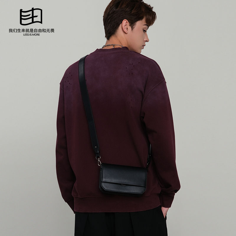 It's Freedom. High-End Men's Bag 2026 New Crossbody Bag Casual Leather Small Bag Street Fashion Shoulder Bag
