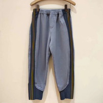 Spot childrens clothing custom 21 Spring and Autumn new male and female child stitching color knit sweater pants casual trousers sports pants