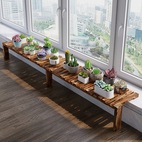 Балкон цветочная рама окна подоконник вдоль ширины однослойное пол -на капитал с приличным деревянным бассейном с твердым древесиной настройка