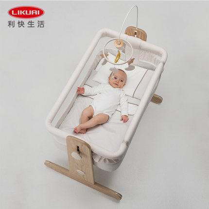 Likuai baby cradle Foppapedretti Italy imports Foppa solid wood baby bed crib cradle