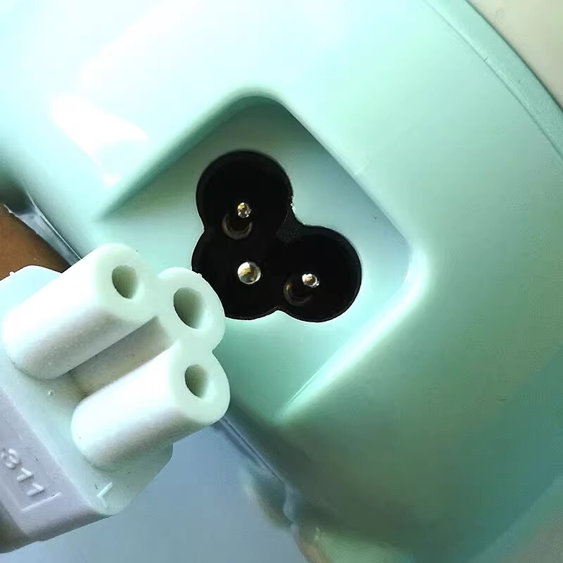 Suitable for Bear Zdh-A06G1 Electric Kettle Accessories, Three-Prong Plug Power Cord, Plum Blossom Tail 3-Hole Plug, Portable