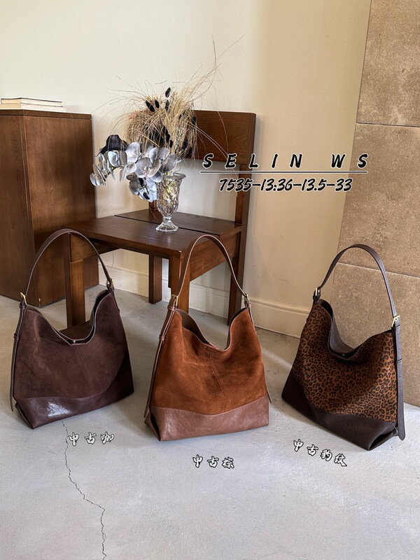 Celinevis 7535 New Women's Bag Frosted Cowhide Shoulder Bag Casual Versatile High-End Niche Bag for Work Commute Celinevis 7535 New Women's Bag Frosted Cowhide Shoulder Bag Casual Versatile High-End Niche Bag for Work Commute