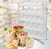 Bevel shop snack shelf food plastic box display shelf modern mall supermarket beveled store goods