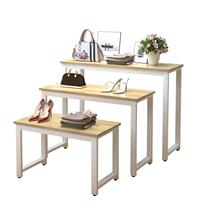 Womens medium Island running water table display cabinet High and Low childrens clothing store display table flower stand window clothing store simple