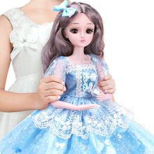 60厘米大号超大礼盒黛蓝芭比洋娃娃套装女孩玩具公主儿童单个仿真