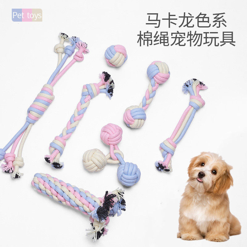 Dog toys bite-resistant molar stick puppy cotton rope toy Bichon Corgi Teddy puppy small dog pet supplies