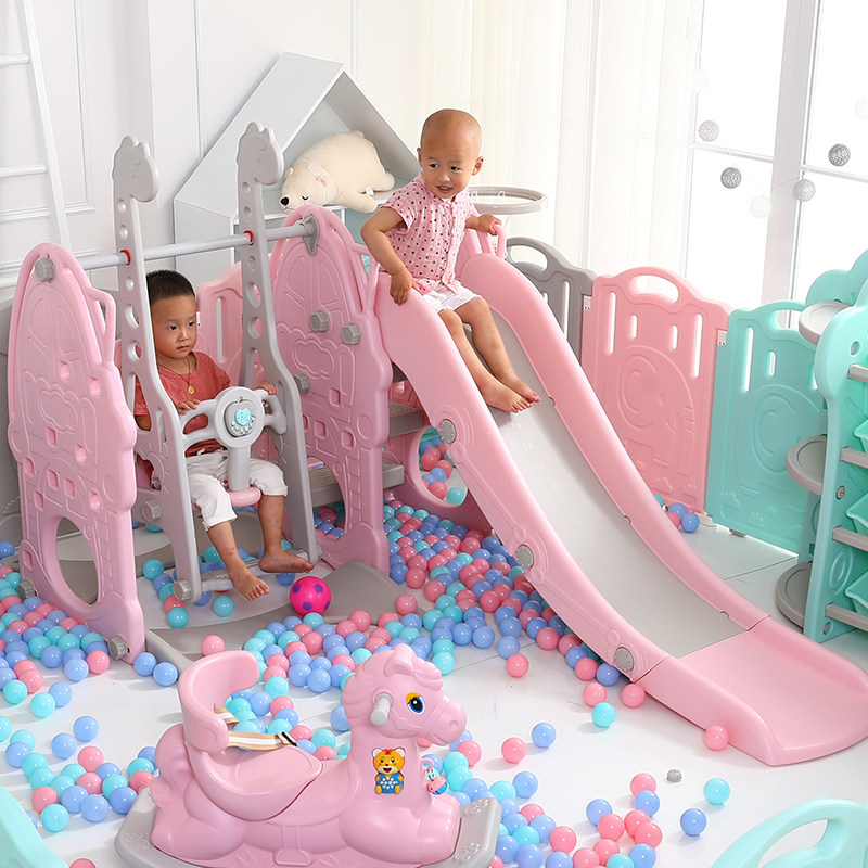 Children's indoor slide multifunctional three-in-one slide baby combination slide swing plastic thickened toys