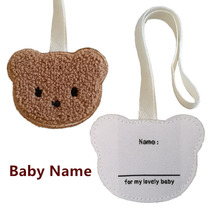 ins Han Feng Baby Child Embroidery Bear Listed Mommy Bag Hanging a Kindergarten Name Listed Baby Listed