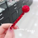 ကိုရီးယား Dongdaemun ဆံကေသာသုံးပစ္စည်းများတောက်ပတင်သွင်းသော Rhinestone Crystal Ball Red Hairpinpin Duckbill Clip Liu Haibian Clip