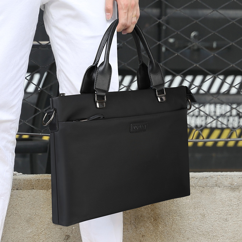 Hong Kong I TGREG men's bag briefcase handbag single shoulder diagramidal satchel leisure oxford cloth male bag Cross Section Tide