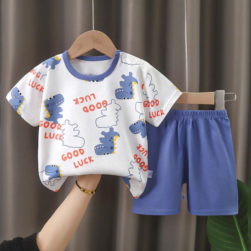 Kids Cotton Short Sleeve Summer Outfit Set - Boys & Girls Korean Style Clothing O1CN010YNLD51XDDATxpJj5 !!3314122889